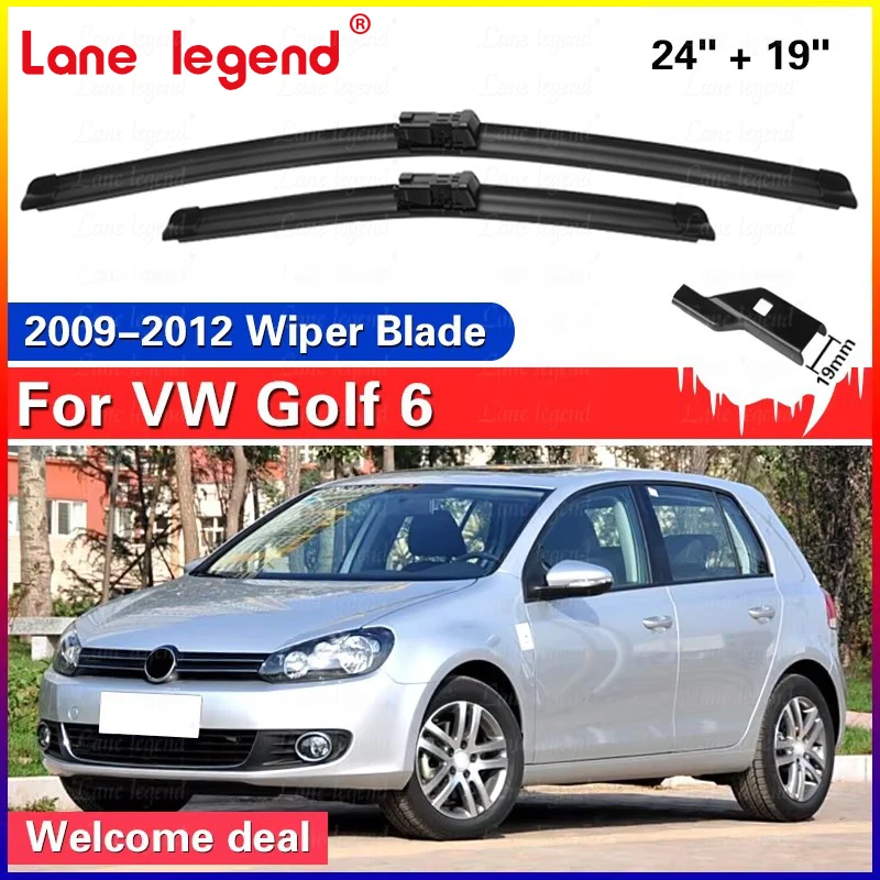 Für VW Golf 6 Golf6 MK6 VI 2009 - 2012 5K Frontwischerblätter Wagon GTI R GTD Windschutzscheibe Windschutzscheibe Fenster 24 "+ 19" 2010 2011