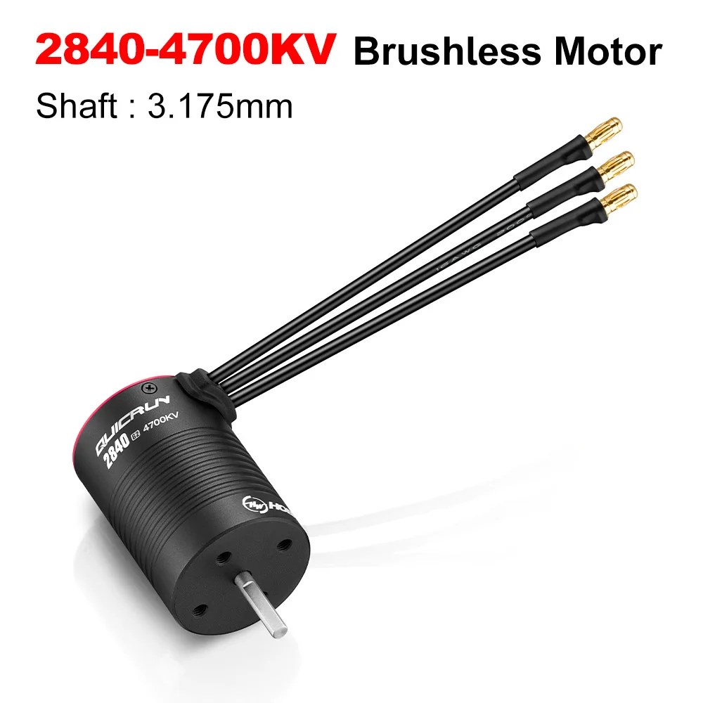 HOBBYWING Borstelloze Sensorloze Combo QUICRUN 2840 2850 Motor 12BL45 G2 45A ESC As Waterdicht Voor 1/12 1/14 1/16 RC Auto's