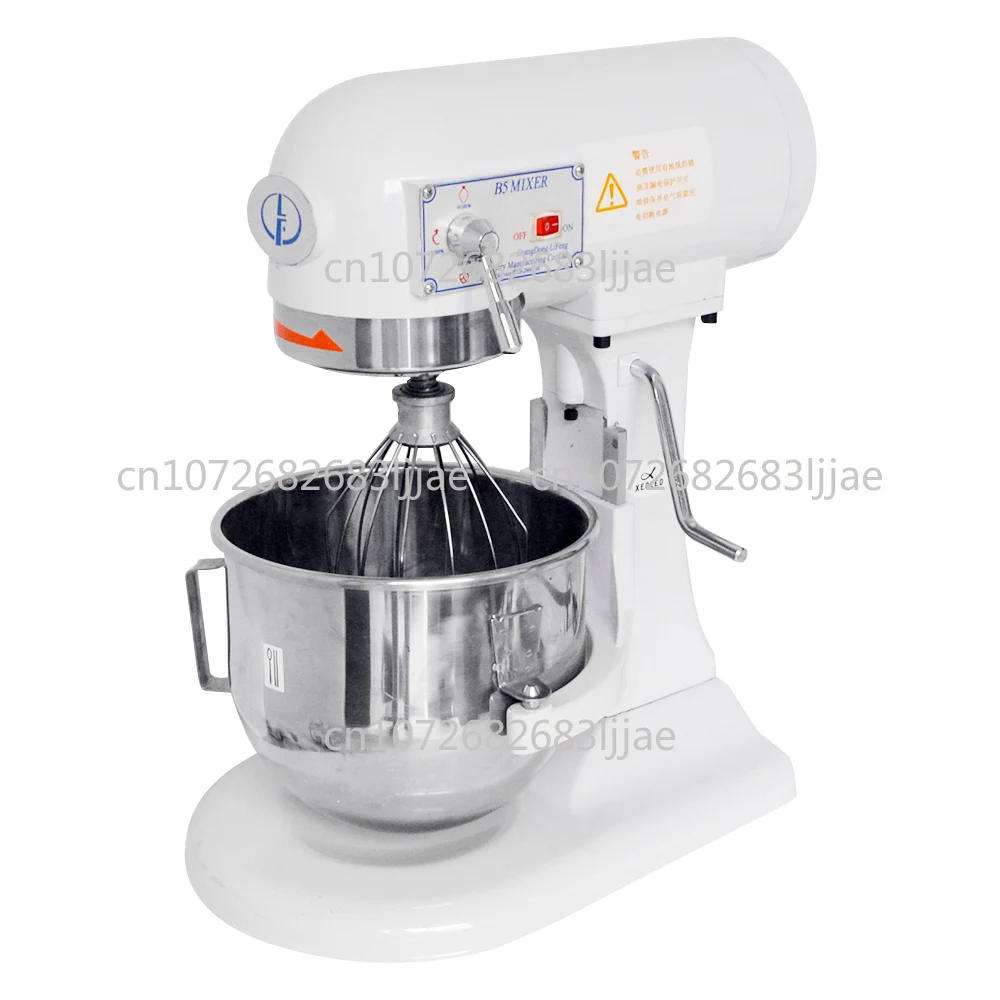 Commercial Planetary Food Mixer 5L Electric Stand Dough Maker Beater Spiral Bread Blender With Dough Hook Removable Bowl
