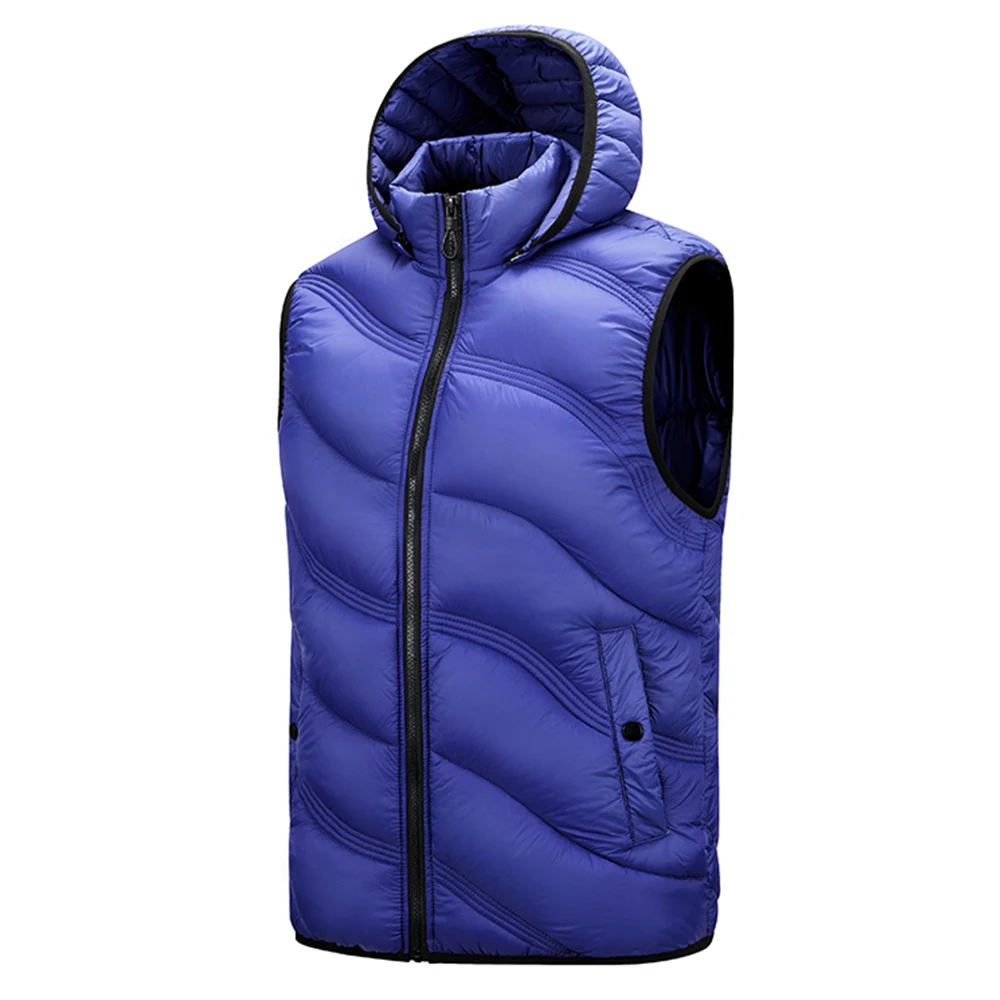 Factory Direct Sales Cross-Border High-Quality Vest Cotton Coat Autumn and Winter Men's Simple Casual Rib Vest Men's Wholesale