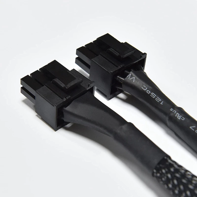 4 Pack GPU VGA Pcie 8 Pin Female To Dual 2X8 Pin (6+2) Male GPU Miner Graphics Card VGA Sleeve Braided Extension Cable