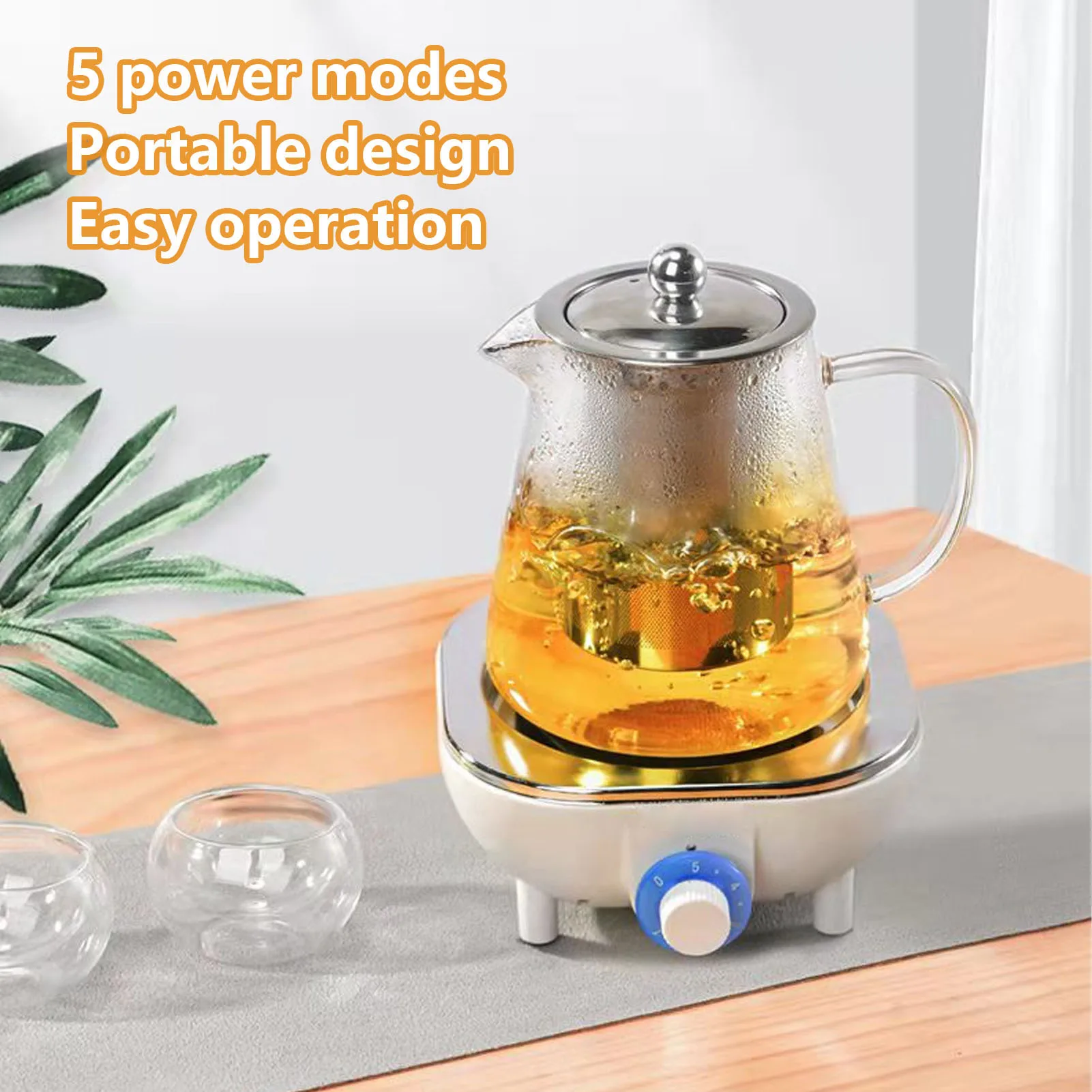 

Portable Electric Stove 500W Easy Operation Safe Wide Application Portable Electric Burner