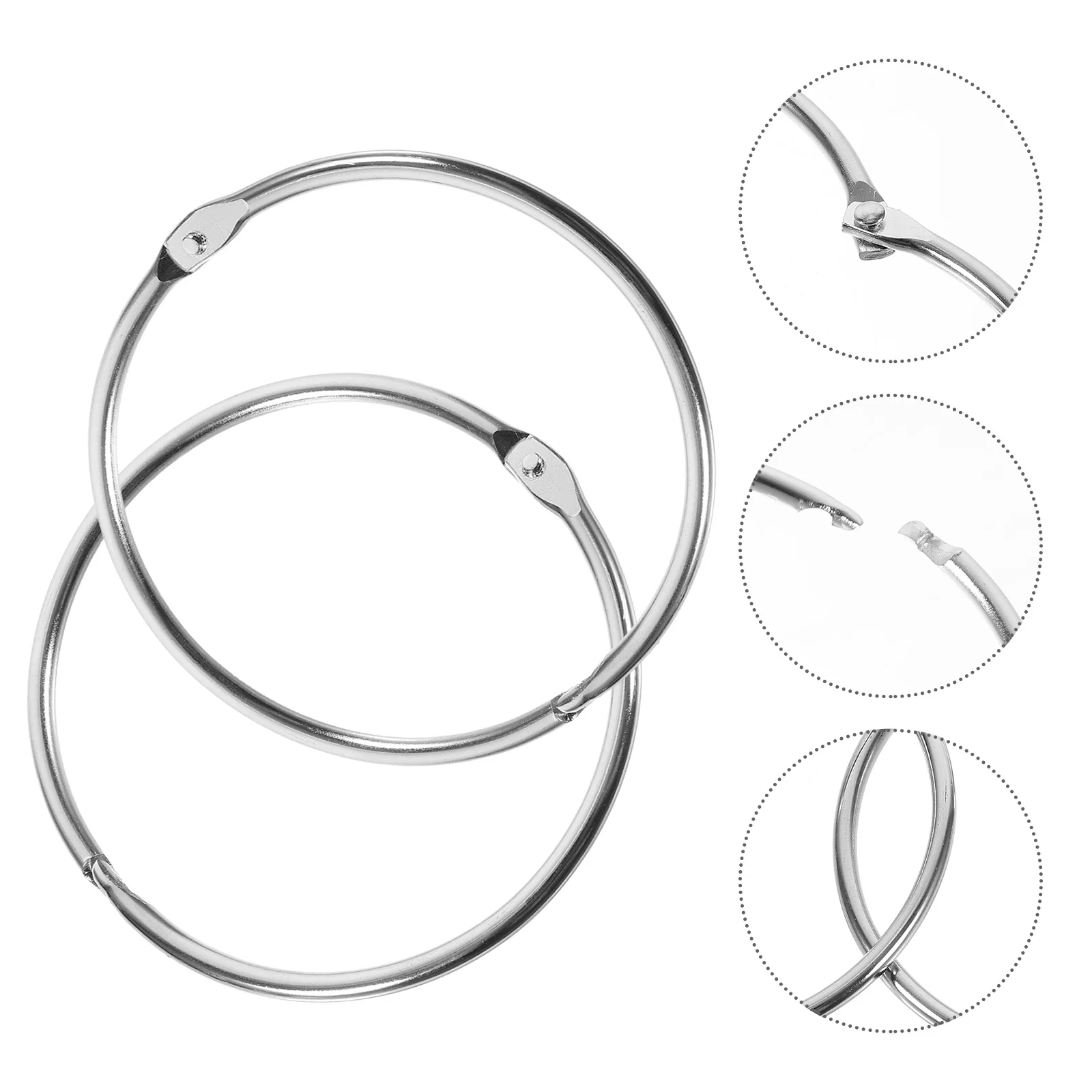 12 قطعة حلقات الموثق المعدنية كتاب دائرة ألبوم بطاقة خواتم الحديد فضفاض ليف الدائري Diy بها بنفسك الحرفية دفتر حلقة رئيسية #5