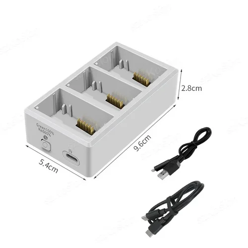 Imagen 2 del producto Hub de carga bidireccional de tres canales para DJI Mini 5 Pro/Mini 4 Pro/Mini 3 Pro, cargador de batería, accesorios para drones