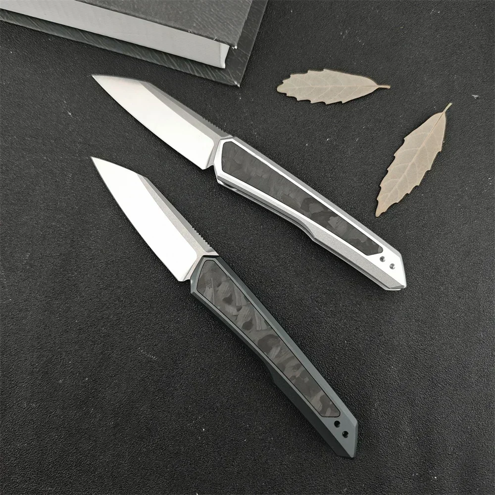 

KS 7050 Folding Knife with Original Box CPM-MagnaCut Reverse Blade Clear Anodized Aluminum Handles EDC Camping Tactical Tool