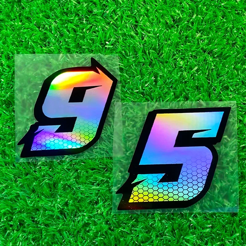 

1 шт. 0123456789 Лазерные сотовые наклейки с номером мотоцикла, водонепроницаемые для переднего обтекателя, топливного бака, шлема, велосипедные виниловые наклейки