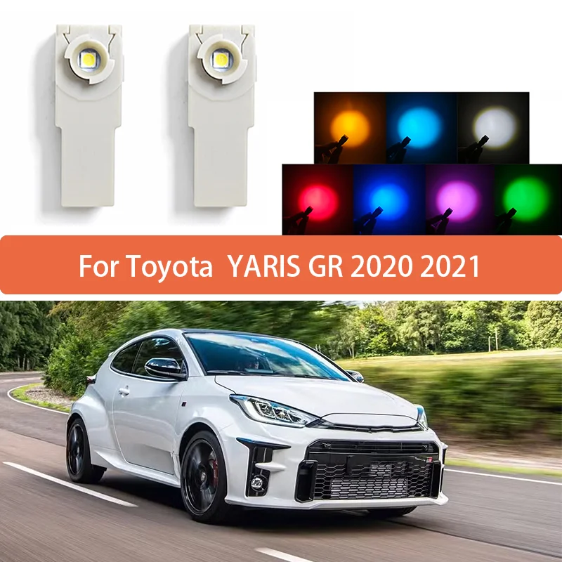 Lâmpada LED Pé Interior Com Fio, Luzes Decorativas Interiores, Conector Iluminador, Lâmpada Do Porta-luvas, Toyota Yaris GR 2020-2021