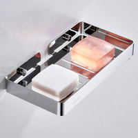 Stainless Steel Soap Dish High Grade Draining Rack Bathroom Wall Mounted Holder Tray Practical Case Extra Anti Rust