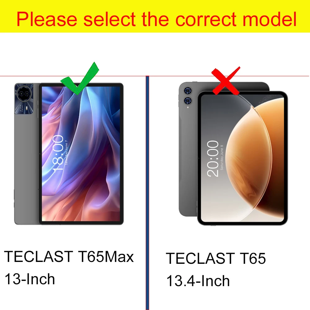 Case For Teclast T65 Max Tablet Two-Fold Stand Magnetic Protective Case With Suitable Anti-Fall Protective Case 13 Inch Hand Res