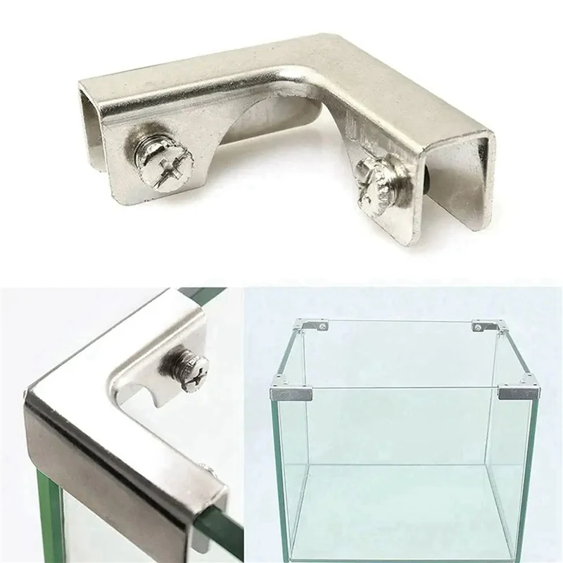 

20Pcs L Type Glass Fixing Clip 2 Way Glass Connectors For 6-10Mm Furniture Hardware Glass Accessories