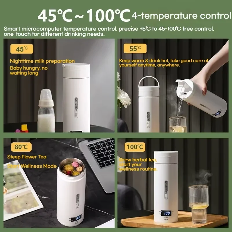 500ML Electric Kettles Portabl - Coffee Tea Menu 评论和价格