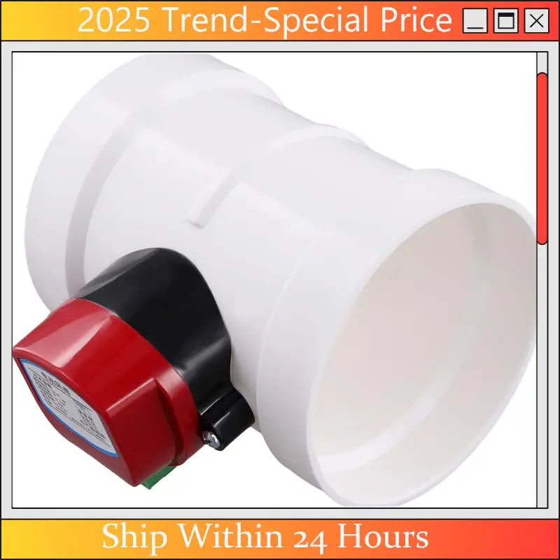 

Пластиковый моторизованный заслонка-регулятор из ПВХ для воздуховодов, 220 В переменного тока