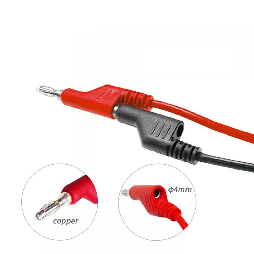 2pcs Anana Plug To Crocodile Clip Cable 15A 1000V For Power Supply Signal Detection Universal Meter Test Leads Maint