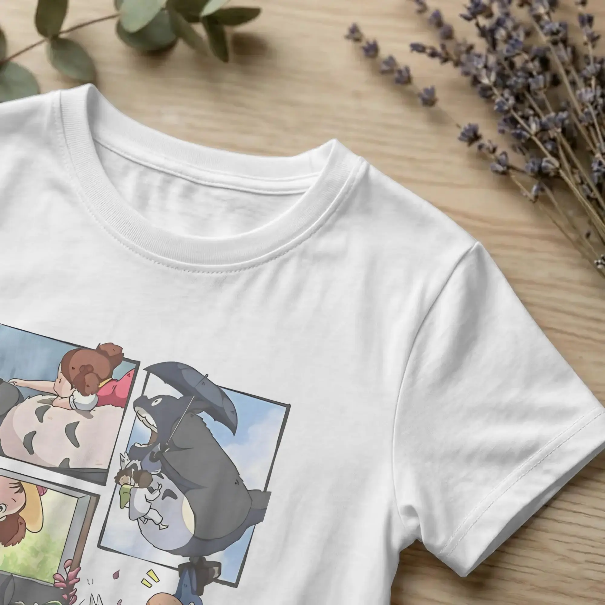 T-Shirts für Männer und Frauen, Hayaos Miyazakis Cartoon-Anime-Neuheit, reine Baumwolle, O-Ausschnitt, kurzärmelige T-Shirts, grafische Kleidung – Detail 2