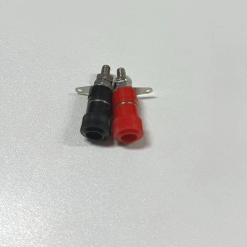 10ps 4mm Banana Socket Nickel Plated Binding Post Nut Banana Plug Jack Connector Red + Black JS-910B Terminal JS919 Opening 8mm view 5