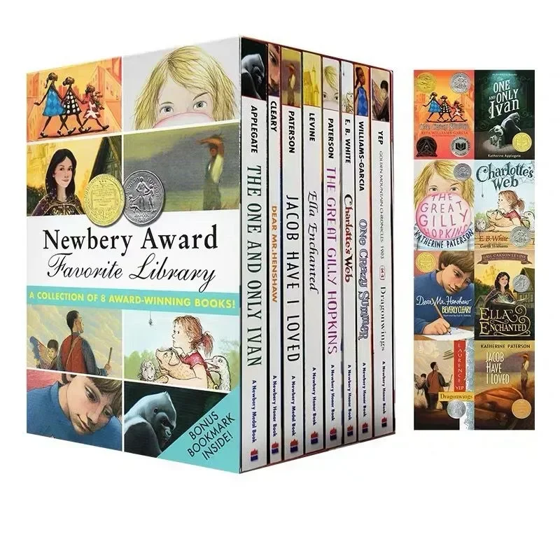 

8 Newbery Award books for Most popular Library English reading for children learning