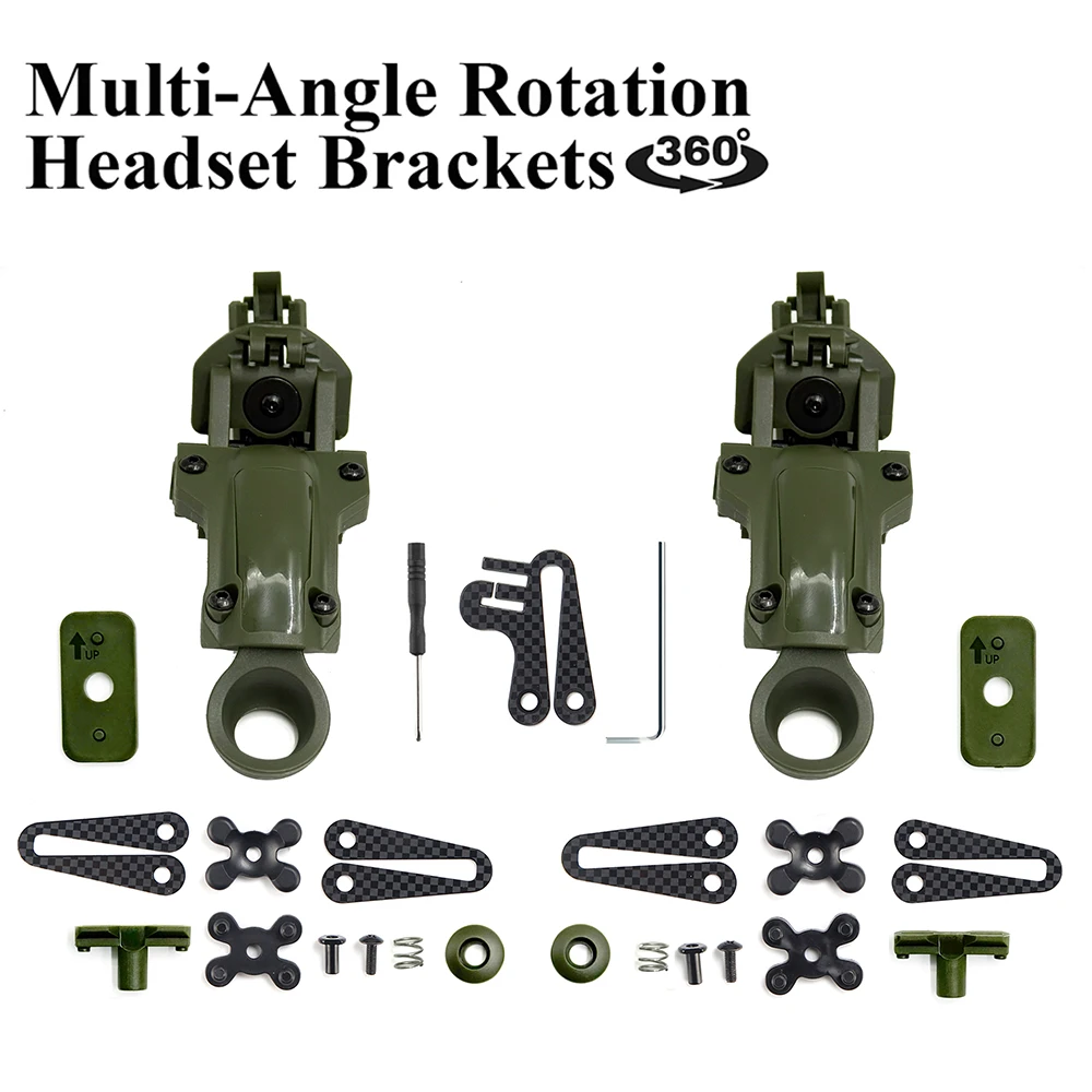 Neue Geräuschunterdrückende Kopfhörer-Helmhalterungen FAST Helmschienen-Adapter-Set für II III Serie Taktische Headsets
