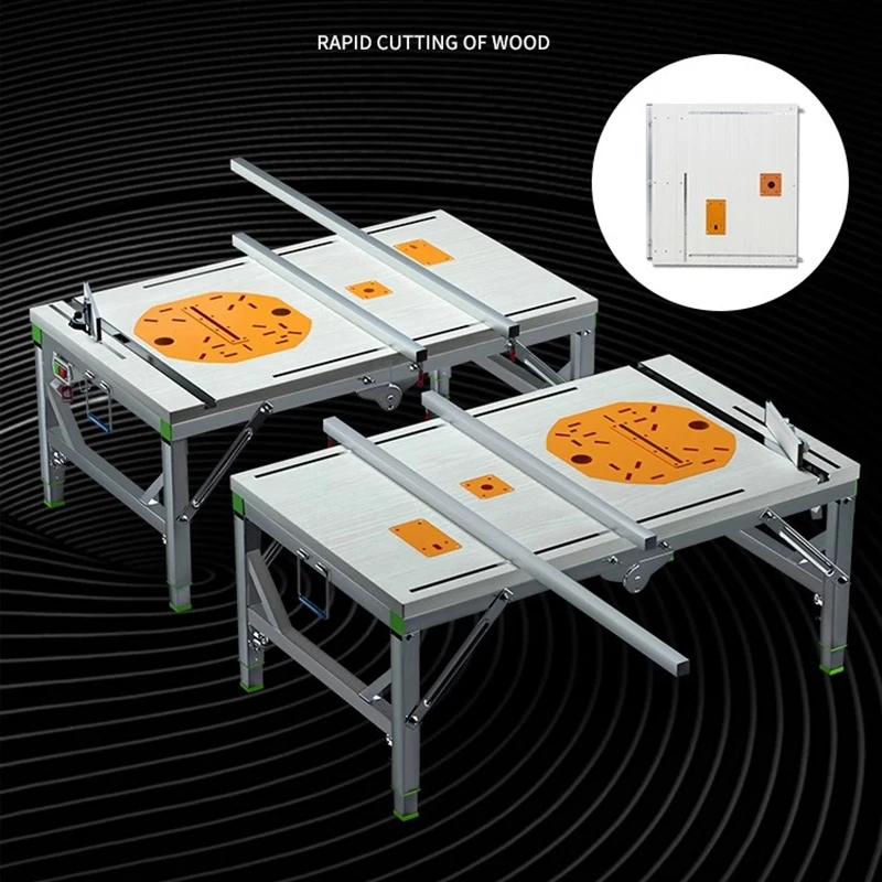 Multifunctional Woodworking Workbench Woodworking Saw Table Portable Folding Lifting Saw Table Decoration DIY Folding Workbench