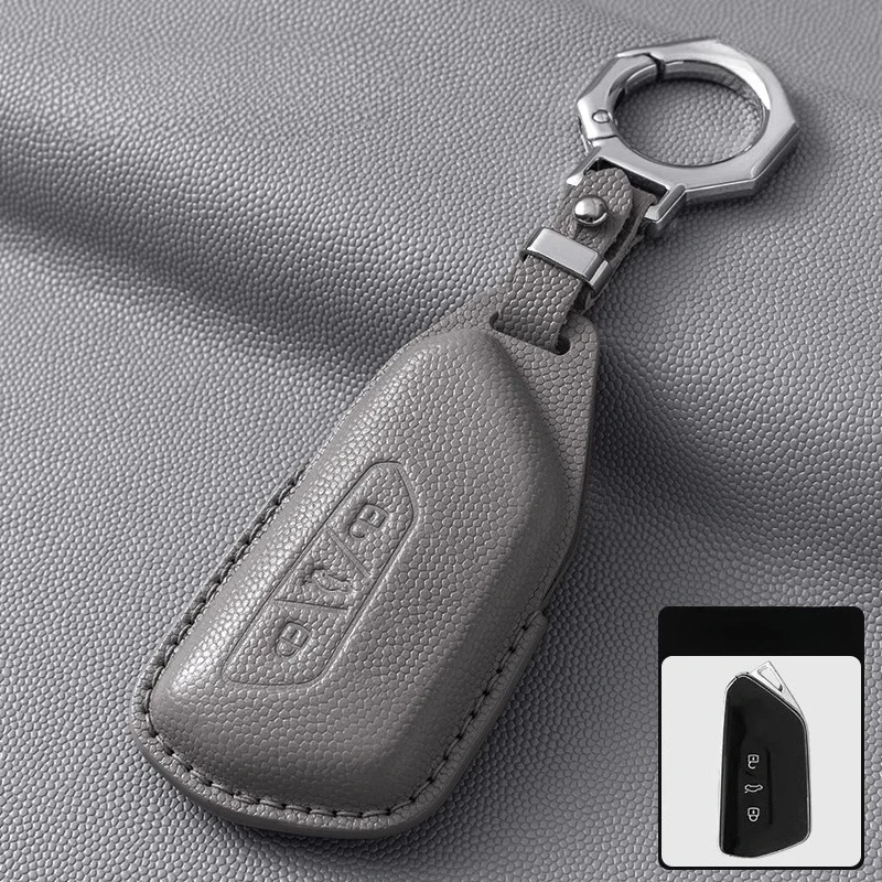 

Suitable for Volkswagen Golf CC Magotan Tharu Passat Teramont Leather Car Remote Key Case Cover Simple Style To Choose From