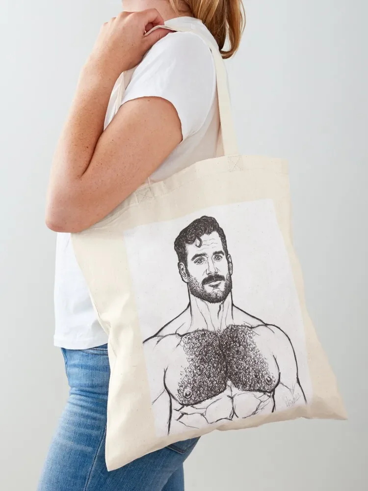 The Sketched Mustache Tote Bag shopper bag women canvas Canvas bag for women shopping trolley