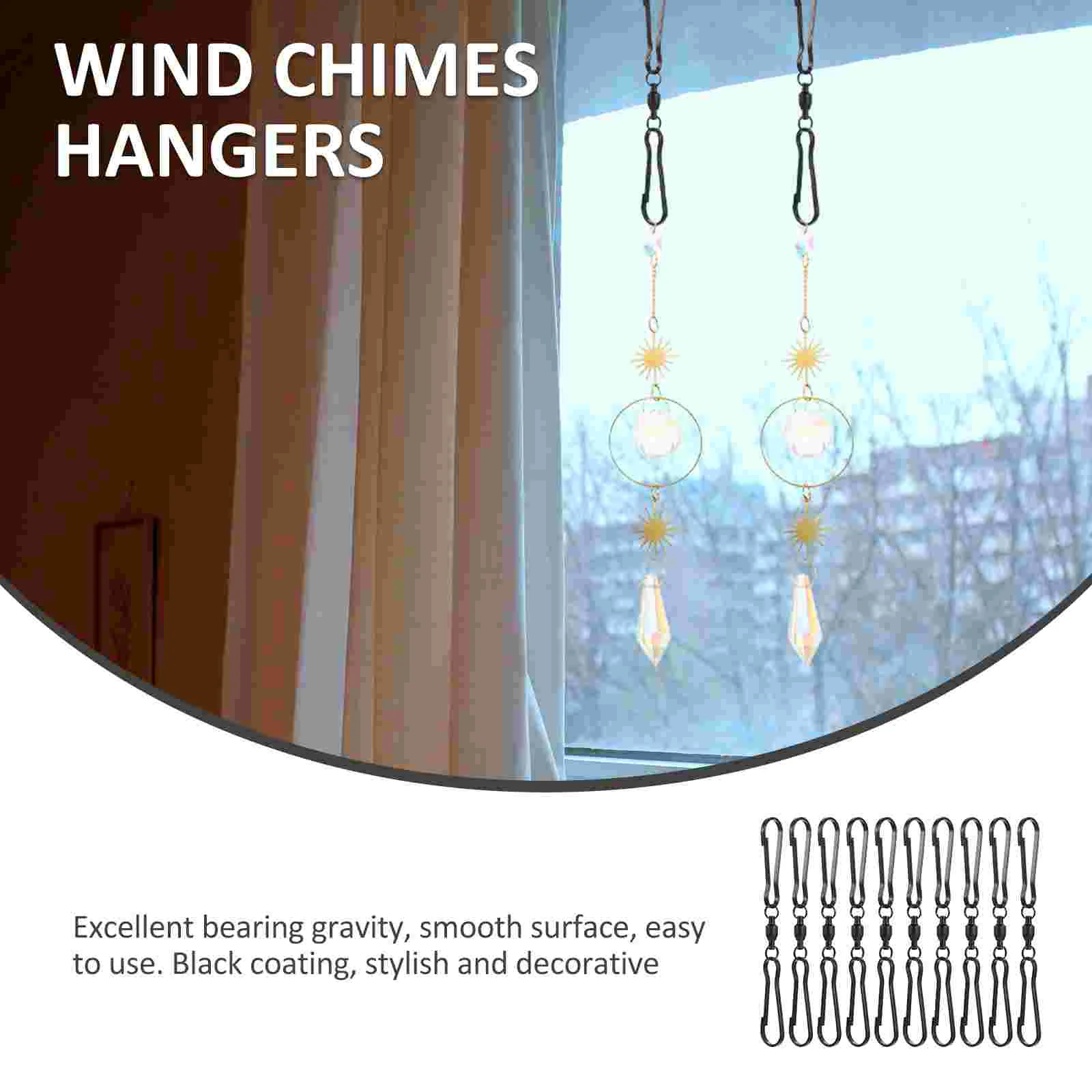 10 Pcs Decorative Hook Display Hooks Rotating Dual Clip Flower Basket Wind Chimes Hangers Swivel Ordinary Hanging