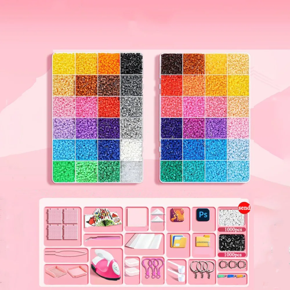 Kolorowy zestaw do tworzenia ozdób z koralików, arkusze do tablic dziurkowanych, zestaw do rękodzieła z koralikami do naprasowywania, 24/48 kolorów, zestaw do rękodzieła z koralików.