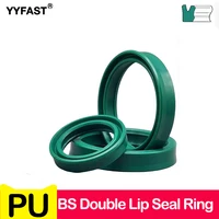 8x16x5,7,9x16x5,7,40x50x7,3,63x78x10,1 Uds BS sello de doble labio, sello de varilla de pistón para eje hidráulico, sello de aceite de cilindro de poliuretano