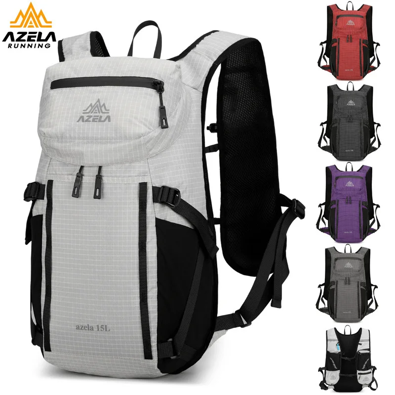 AZELA Large Capacity Hiking Backpack Lightweight Outdoor Sports Daypack for Trekking Cycling Marathon Travel Trail Adventures