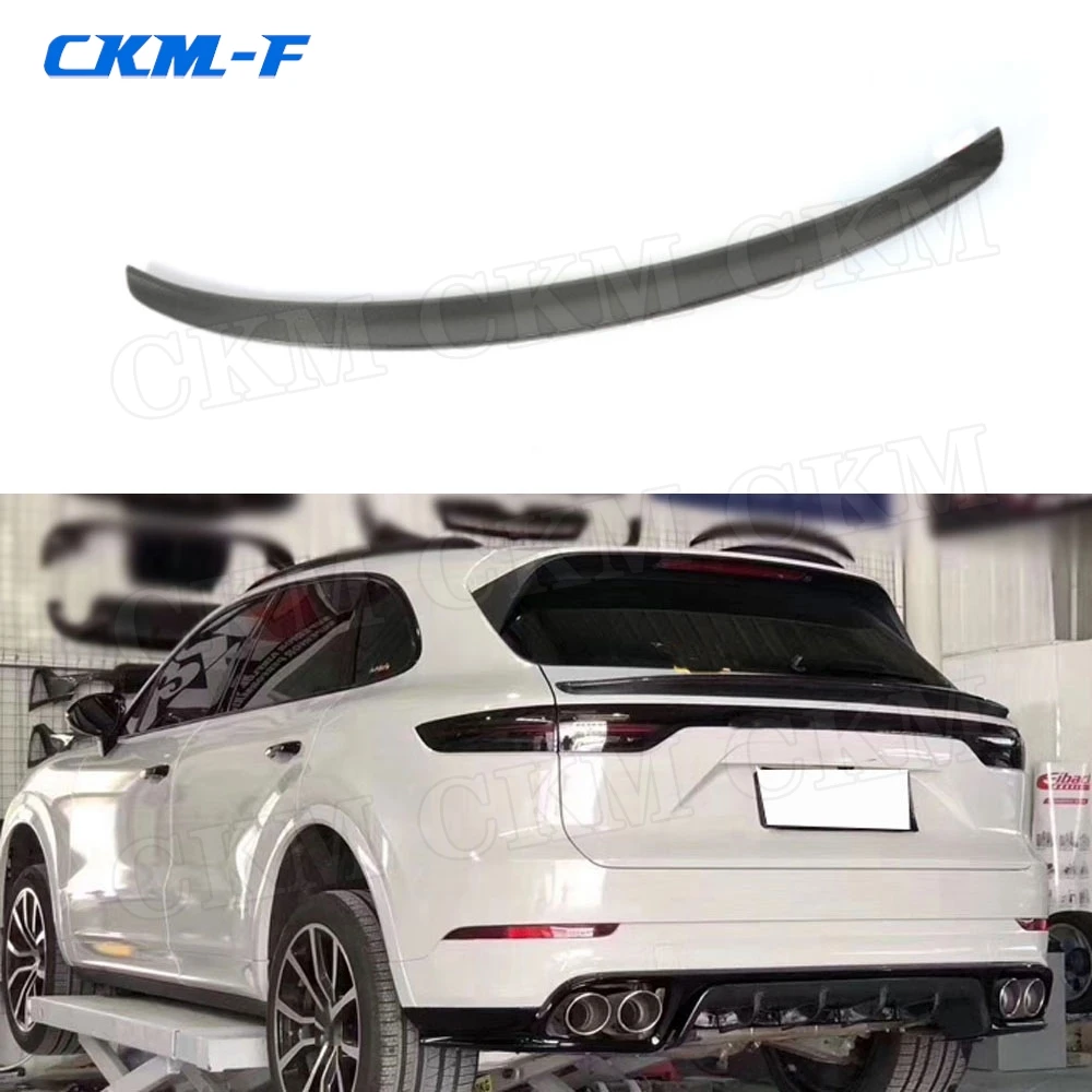 

Carbon Fiber Rear Middle Lip Spoiler Boot Trunk Wings Fit for Porsche Cayenne SUV 4 Door 2018 2019 2020 Car Styling