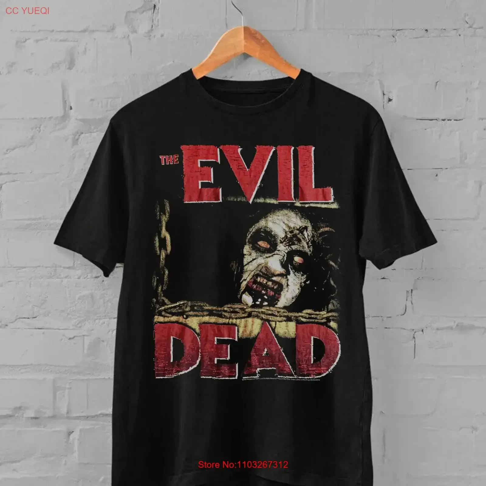 Image of EVIL DEAD Vintage Horror 90er Jahre Film Bootleg T-Shirts Neu S 5XL Vintage Washed Soft Top für den Alltag Streetwear Atmungsaktiv