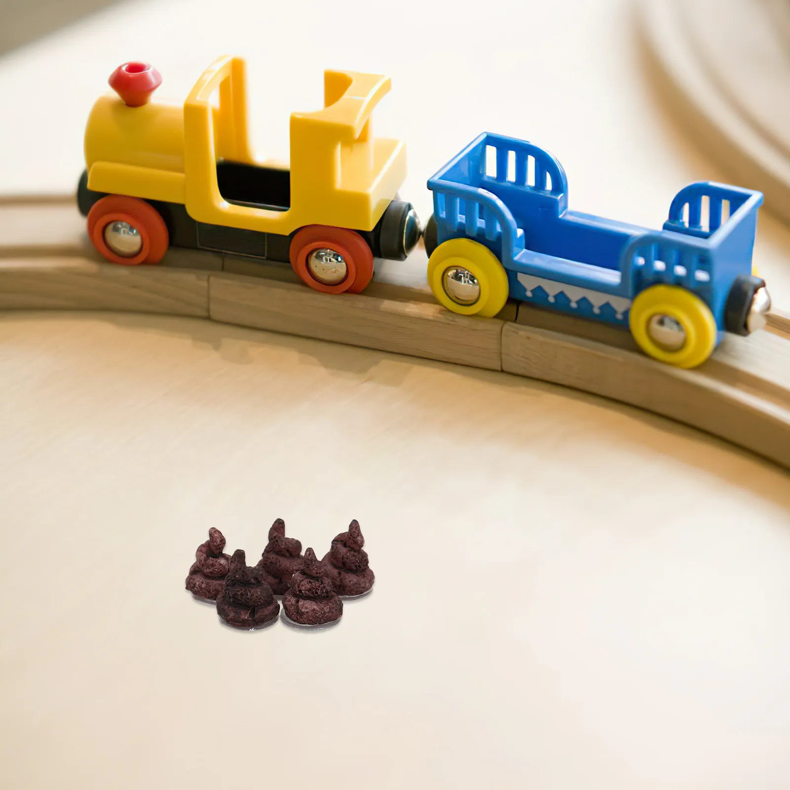 

5 шт. миниатюрных реалистичных фигурок какашек для микроландшафта, декор для вечеринок, приколы, смешные забавные игрушки из смолы для детских игр