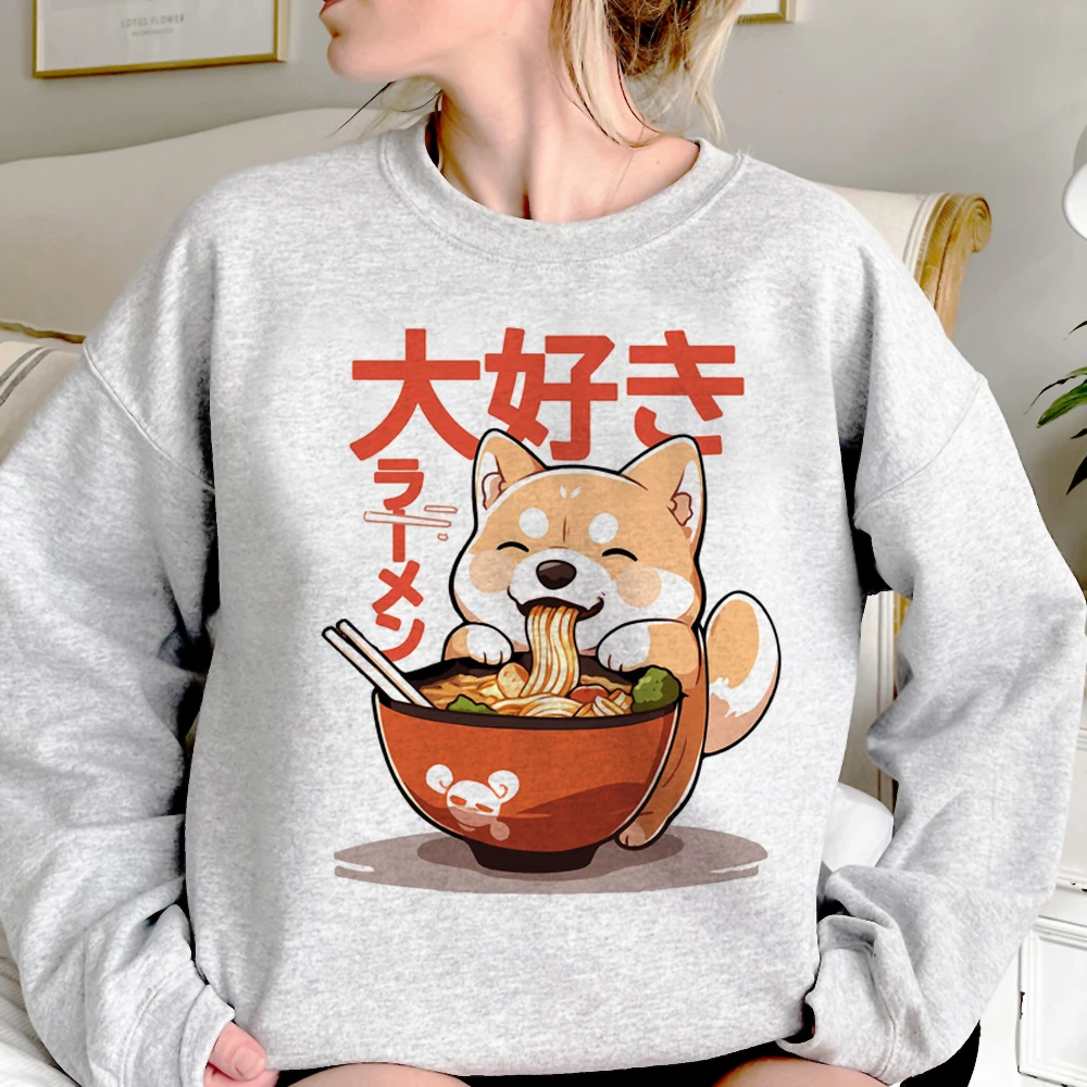 

Shiba Inu hoodies women Winter vintage 90s y2k aesthetic Hood women long sleeve top sweater