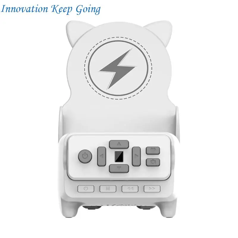 

E65C Многофункциональная подставка для беспроводной зарядки с пультом дистанционного управления прокруткой видео и динамиком.