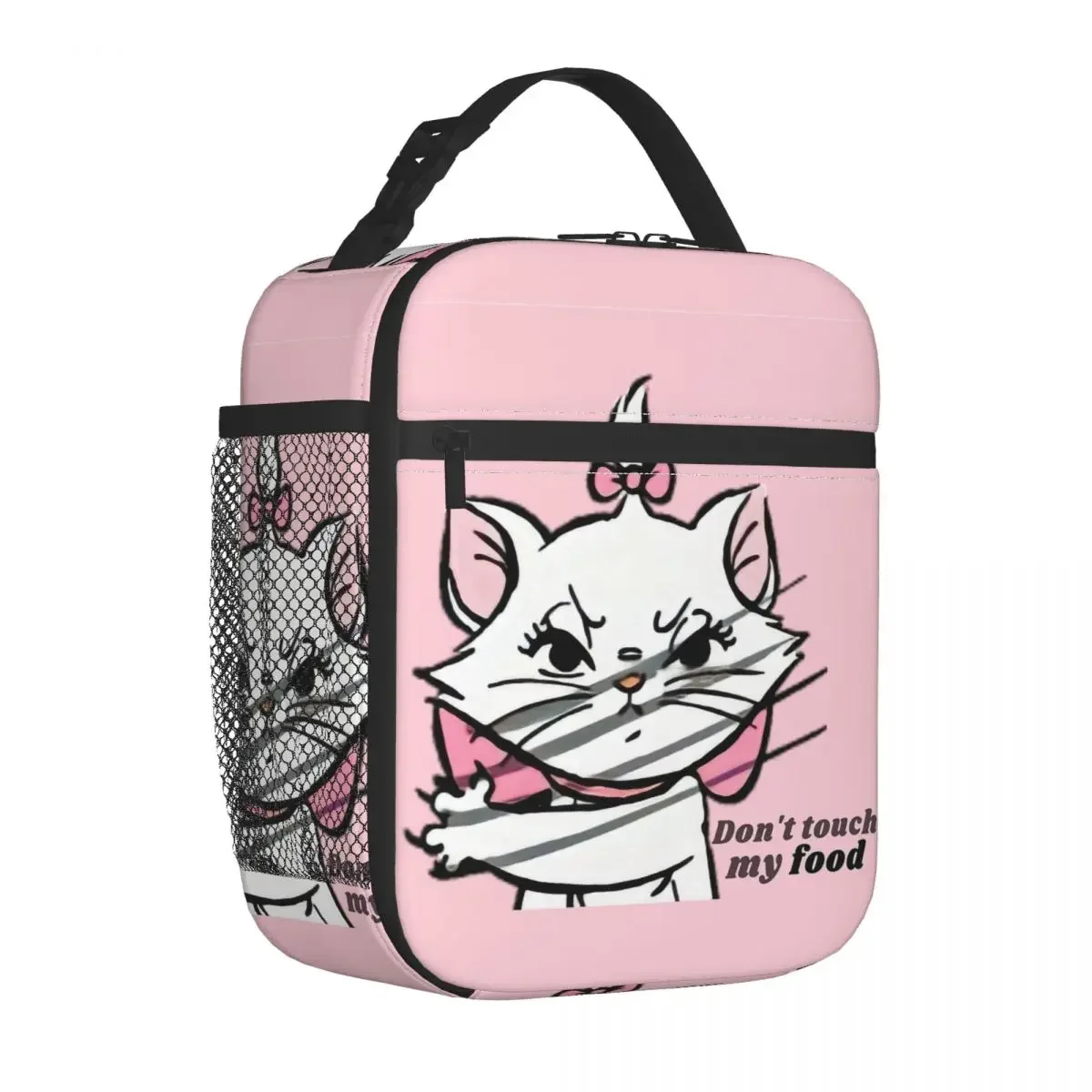 Don\'t Touch My Food Cute Marie Cat Insulated Lunch Bag Thermal Bag Meal Container Large Lunch Box Tote Bento Pouch Outdoor