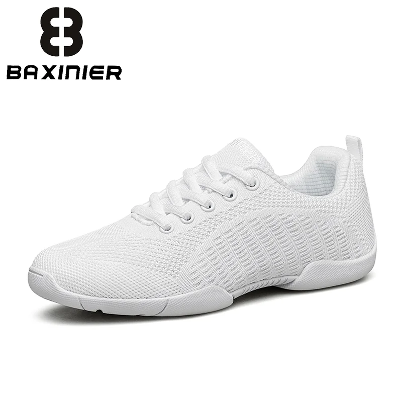 

BAXINIER/черные туфли для черлидинга для девочек, дышащие детские танцевальные кроссовки, легкая молодежная тренировочная обувь для соревнований, удобная