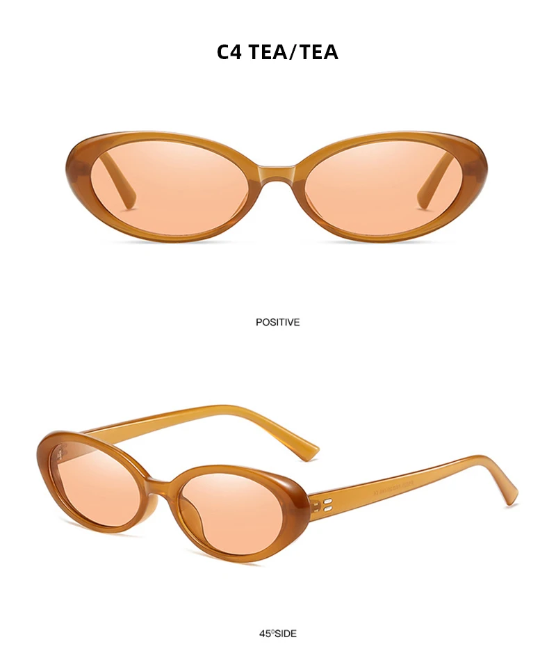 Luxus Cat Eye Sonnenbrille Frauen Retro ovale schwarze Sonnenbrille Damen Mode kleine Fahr schirme Outdoor-Brille uv400 – Detail 11