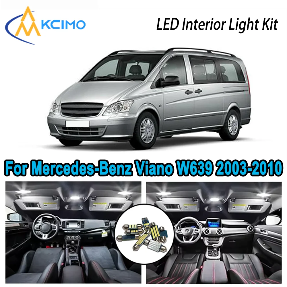 

High-Quality LED Interior Kit for Mercedes-Benz Viano W639 2003-2010 2004 Premium Error-Free Dome Map Trunk Automotive Lamps