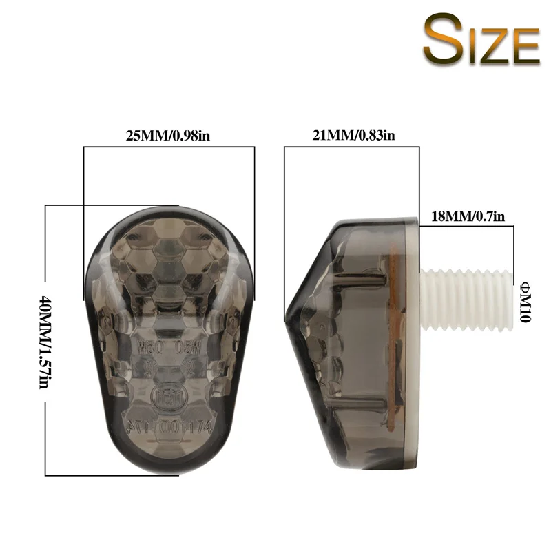 Motorcycle Turn Signal LED Indicator Light Blinker Flashing Lamp Universal For Yamaha YZF R1 R6 R6S FZ1S FAZER 1000 XJ6 MT 03 image 2