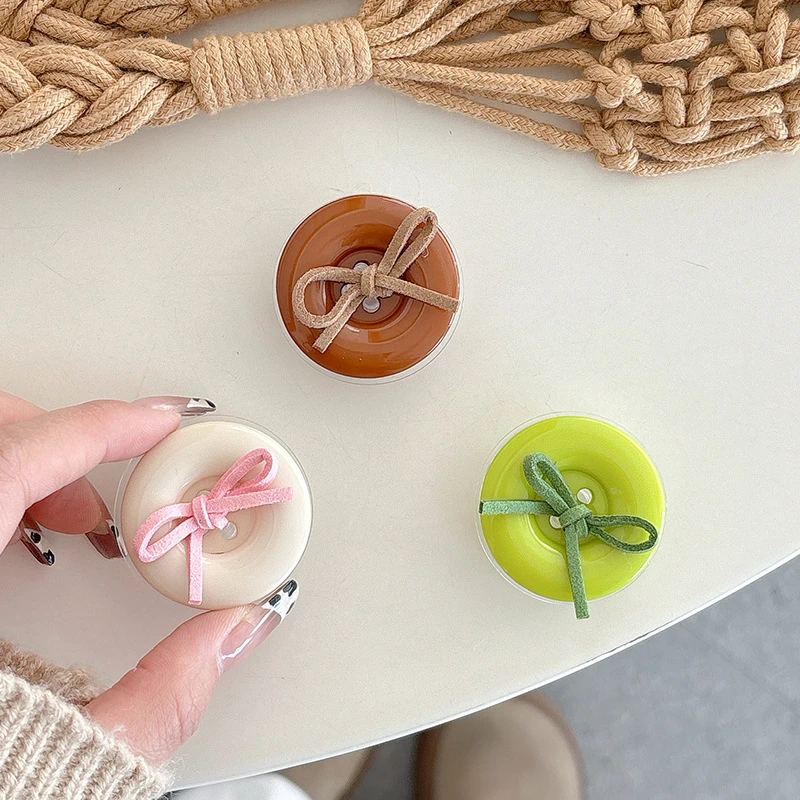 Coréen 3D mignon bonbons bouton nœud papillon support téléphone poignée Tok Griptok anneau de support pour iPhone accessoires support de support de téléphone support