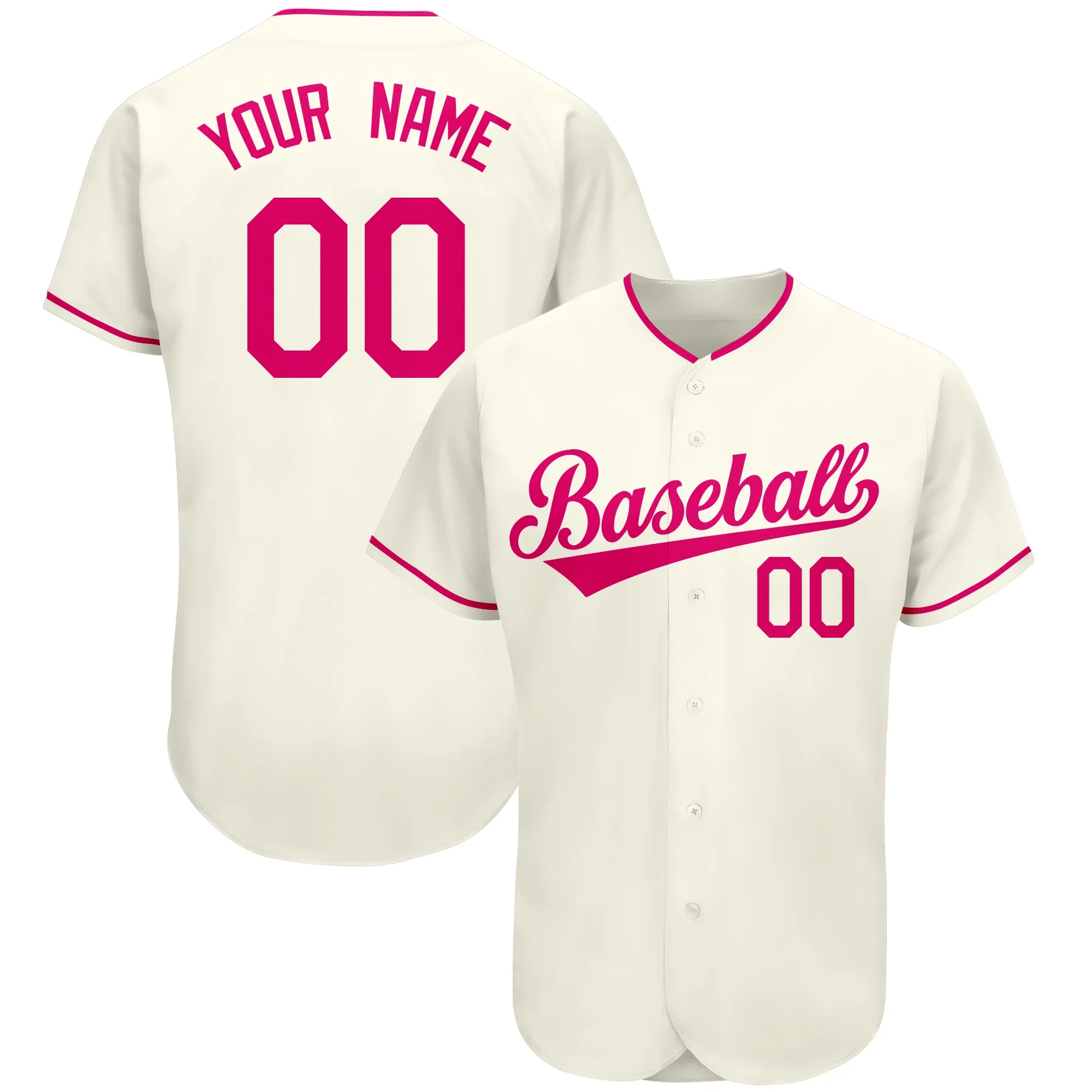 

Custom Baseball Jersey Full Sublimated Team Name/Numbers Button-down Washable Softball Uniforms for Adults/Kids Outdoors Party