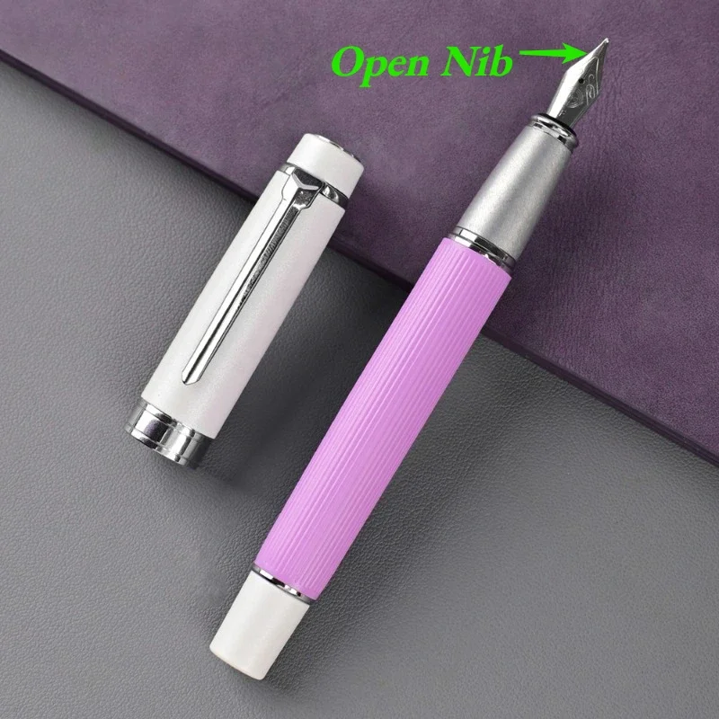 Wingsung F M EF Pink Colors Fountain Pen Luxury Writing Gift with Ink Converter Pen Quick Dry Ink Comfort Grip Student Office