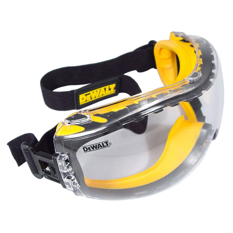 DEWALT DPG82-11 CTR Concealer Clear Anti-Fog Dual Mold Safety Goggle Concealer Injected Soft Comfort Protective Mask