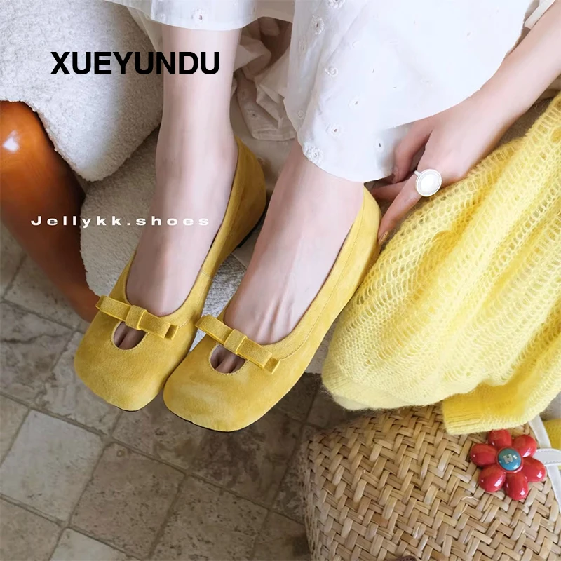 

Туфли женские на плоской подошве, универсальные сабо на платформе, платье с неглубоким носком, удобные летние новые криперы, милые увеличенные