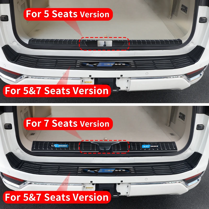 For Toyota Land Cruiser 300 Lc300 2021-2024 Threshold Accessories Tail Door Guard Board Stainless Steel Upgrade Body Kit ZX GR