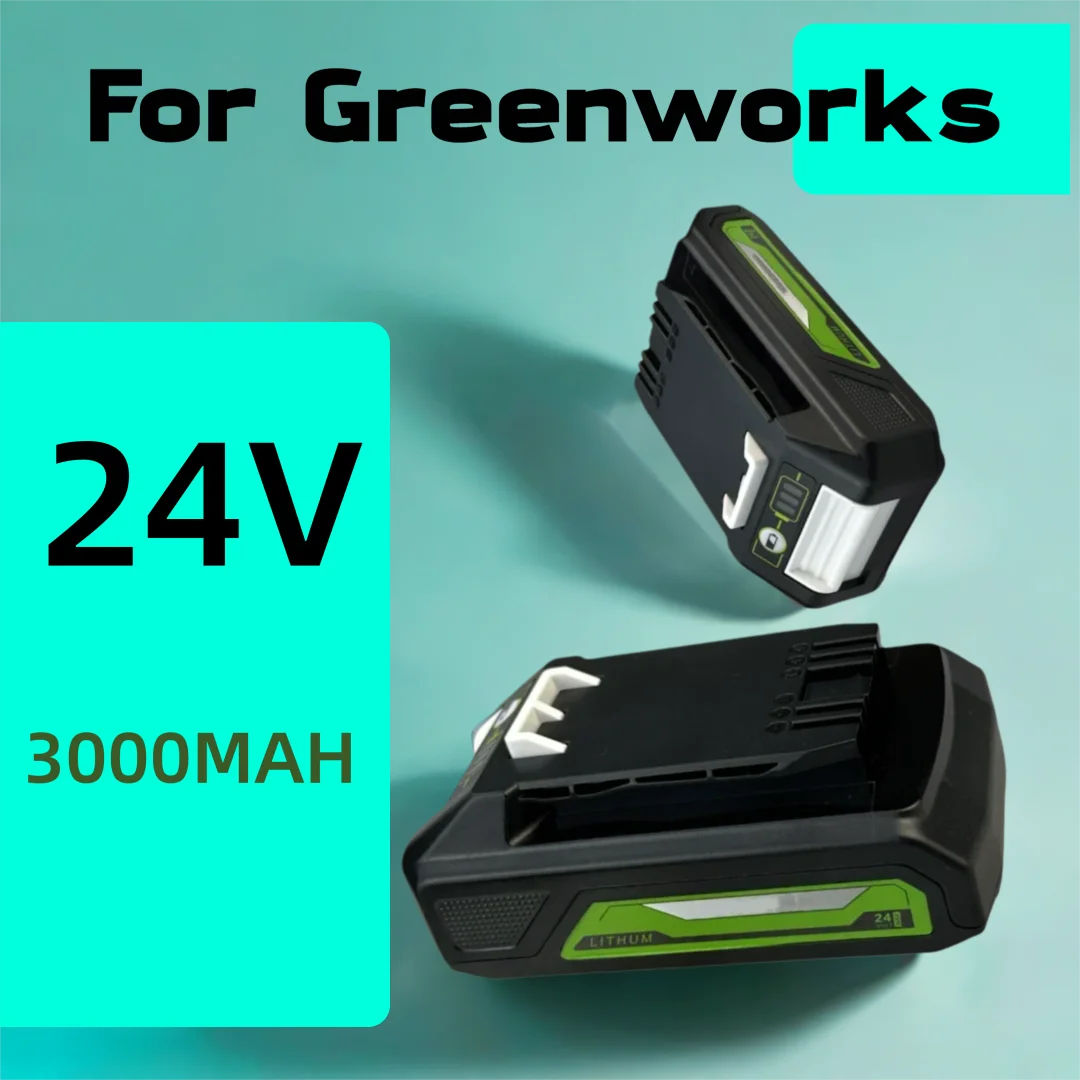 

Rechargeable Battery For Greenworks 24V Power Tool Battery 3000mAh Li-ion Replacement 29842 29852 BAG708 29322 21342
