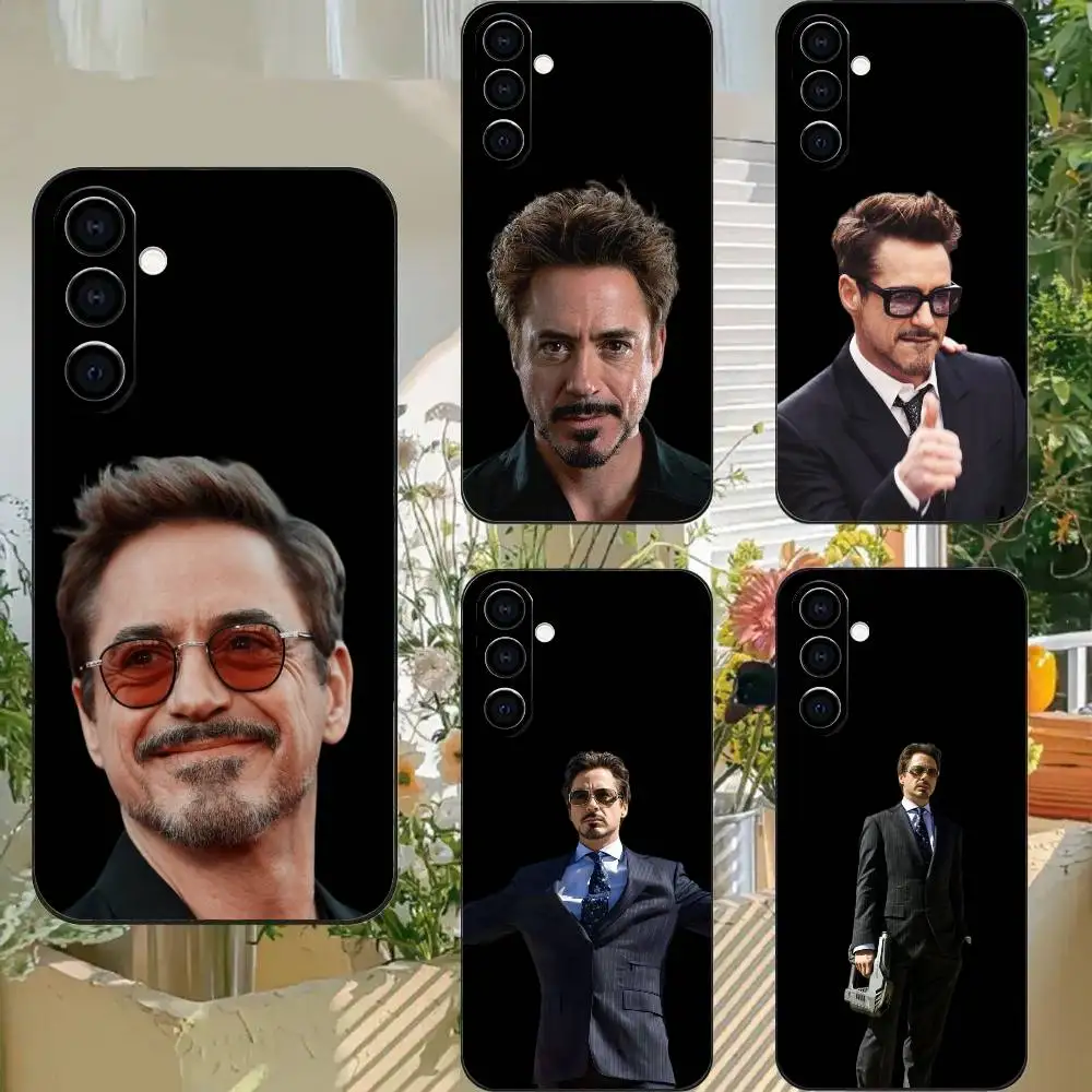 Robert Downey Jr Precise Hole Protection Cover TPU Printed Phone Case for Samsung Galaxy A73/A72/A71/A53/A52/A51/A22/A91/A80