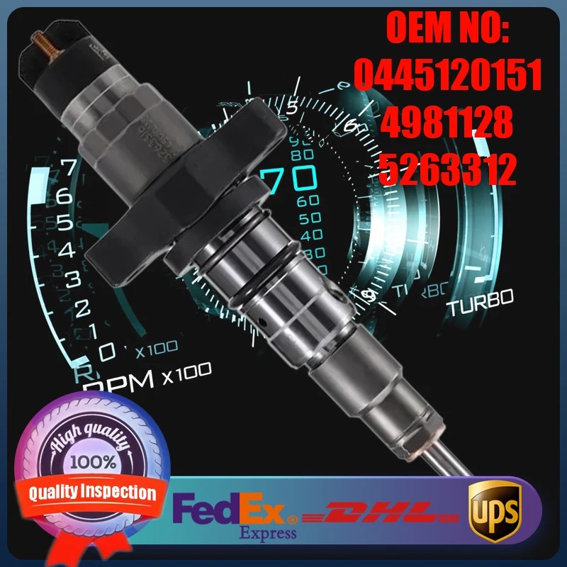 

New Diesel Engine Parts Common Rail Fuel Injector 0445120151 4981128 5263312 for Cummins