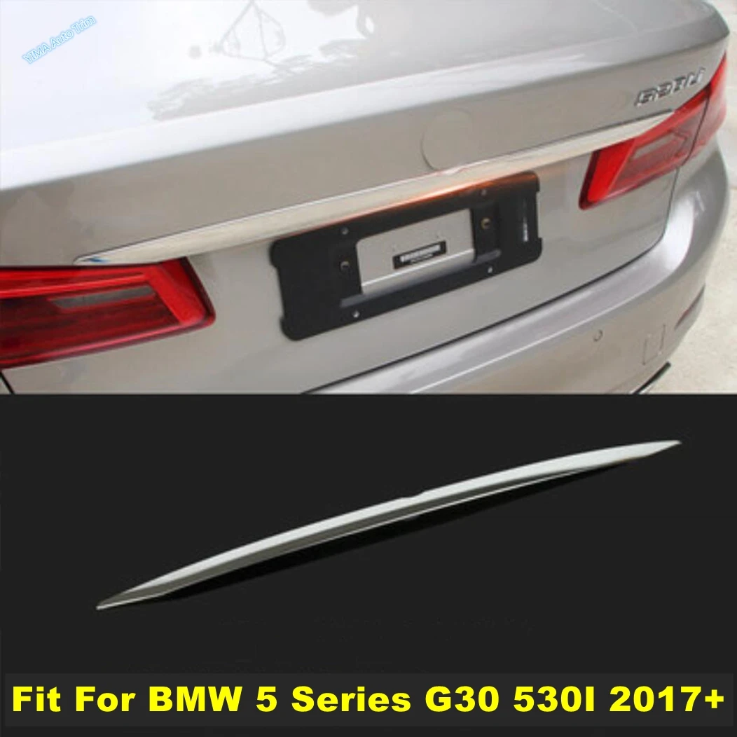 

Car Rear Trunk Accent Cover Tail gate Tailgate Trim Back Boot Door Stripes Accessories Fit For BMW 5 Series G30 530I 2017 - 2023