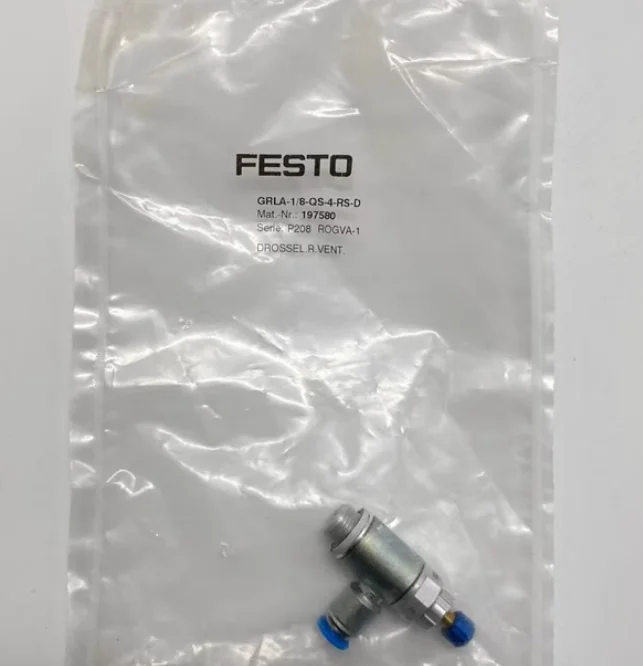 

3PCS New FESTO valve 197579-GRLA-1/8-QS-3-RS-D 197580-GRLA-1/8-QS-4-RS-D 197581-GRLA-1/8-QS-6-RS-D 534337-GRLA-1/8-QS-8-RS-D