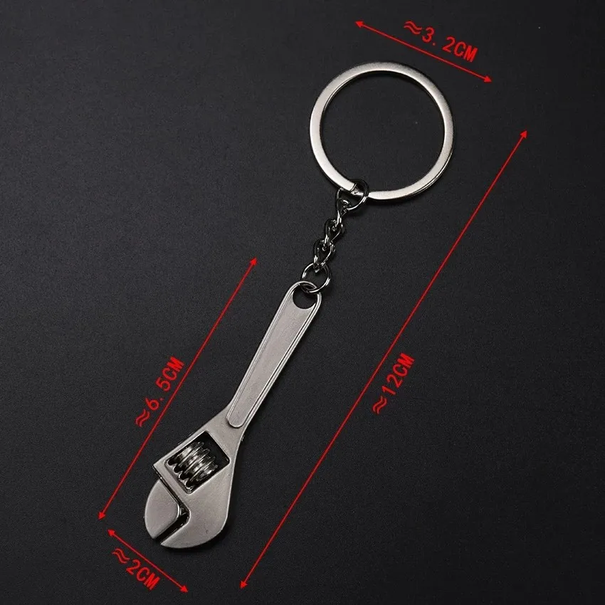 1Pcs Monkey Wrench Steel Mini Wrenches Portable Tool Short Shank Shifting Spanner Plumbing Key Ring Hand Tools